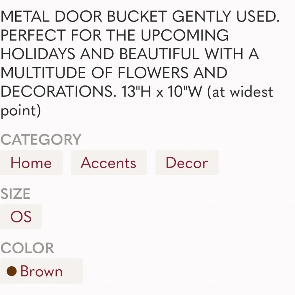 SL@H FLOWER MARKET DOOR BUCKET VINTAGE HANGING BASKET - Picture 8 of 12